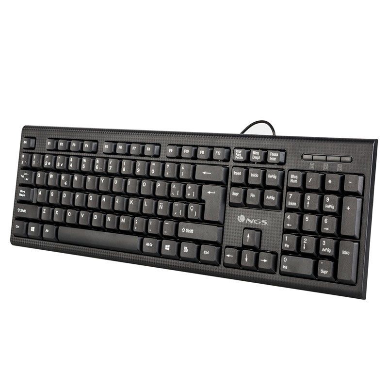 TECLADO CON CABLE USB NGS 104 TECLAS - RESISTENTE A DERRAMES - Imagen 2