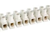 Regletas de conexión P.E. blancas.