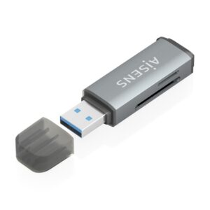 Lector de Tarjetas Externo Aisens ASCR-2A09-GR/ USB 3.1