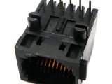 BASE PCB RJ45 10P10C, ACODADA 90º, PARA CONECTORES MODULARES