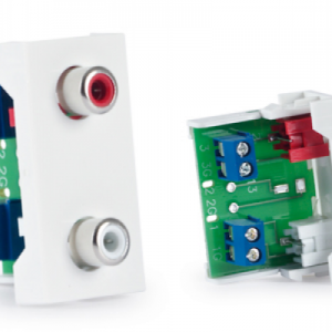 Panel de conexión 2 x RCA audio L y R WP-42R