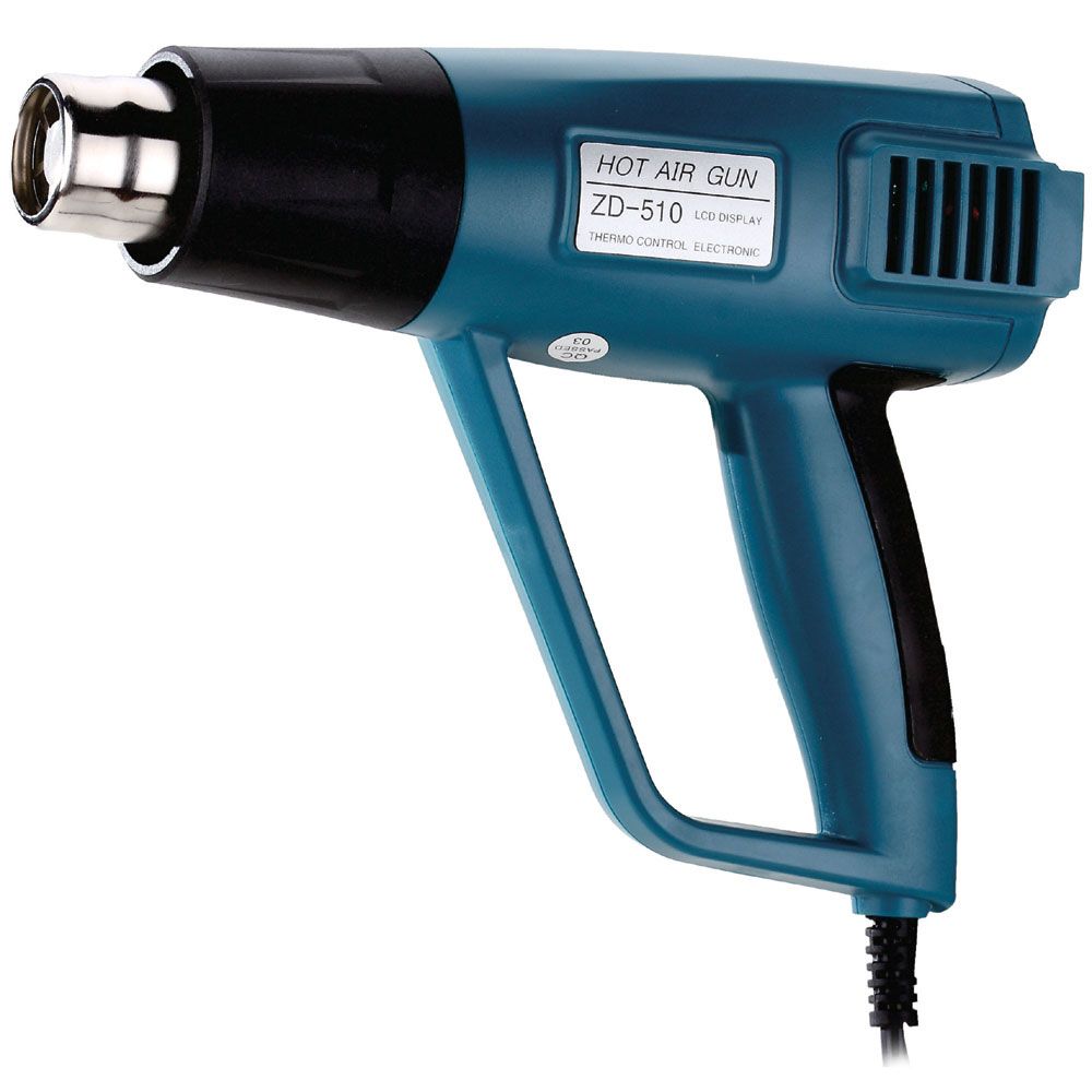 Pistola eléctrica de aire caliente ZD-510 1500 W LCD temperatura ajustable