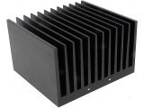 Disipador extruído multipanel negro L: 100mm W: 112mm H: 67,5mm