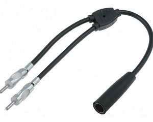 Adaptador de antena DIN hembra ,DIN macho x2; 0,23m