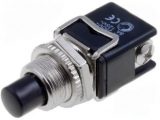 PULSADOR DE PRESION 4A 250V NEGRO CON TUERCA