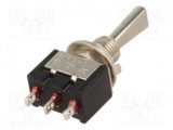 Interruptor de palanca  1 cto 3 Posiciones CON RETORNO ON-OFF-(ON)Dimensiones de cuerpo 13.2×7.9×9.5mm