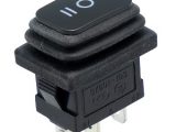 INTERRUPTOR ESTANCO MINI 3P  ON-OFF-ON 10A/16A 125V/250V orificio de montaje  13×19 mm