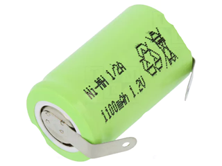 Acumulador Ni-MH  1/2A 1,2V 1100mAh  Ø16.3x27.4mm