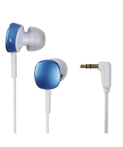 AURICULARES "IN EAR", ALMOHADILLA SILICONA, BLANCO/AZUL EAR3056(THOMSON)