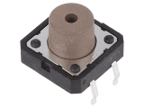 Micro pulsador THT 12x12mm altura de botón  8,5 mm medida desde PCB