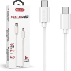 Cable USB-C Macho Macho datos carga rápida 60W / Máx. 20V 3.0A  1,00 metro.