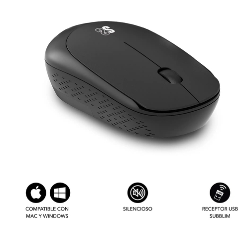 Ratón Inalámbrico Subblim Business Plus Silencioso/ Hasta 1200 DPI