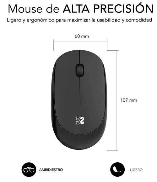 Ratón Inalámbrico Subblim Business Plus Silencioso/ Hasta 1200 DPI - Imagen 2