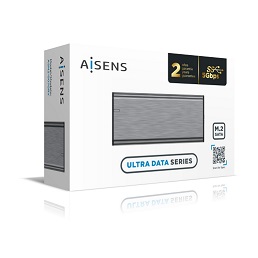 Carcasa de Disco Duro para SSD M.2 SATA Aisens ASM2-007GRY/ USB 3.1 Gen1/ Sin Tornillos - Imagen 3