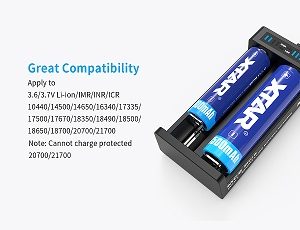 CARGADOR MULTIFUNCIÓN PARA BATERÍAS LI-ION - 2 BATERÍAS