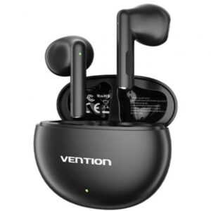 Auriculares Bluetooth Vention ELF06 BNKB0 con estuche de carga/ Autonomía 6h/ Negros