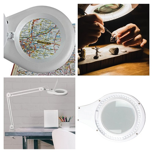 LÁMPARA LED CON LUPA - 5 DIOPTRÍAS - 4 W - 48 LEDS - COLOR BLANCO - Imagen 4