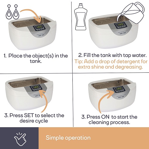 Limpiador de ultrasonidos de 170 W 2.6 L - Imagen 3