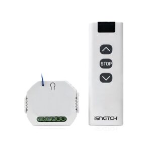 Módulo persiana WiFi con mando a distancia, compatible con caja o carril DIN,