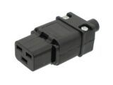Conector de alimentación AC enchufe hembra16A 250VAC C19