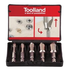 Juego de extracción de tornillos, 5 piezas, eliminando tornillos dañados