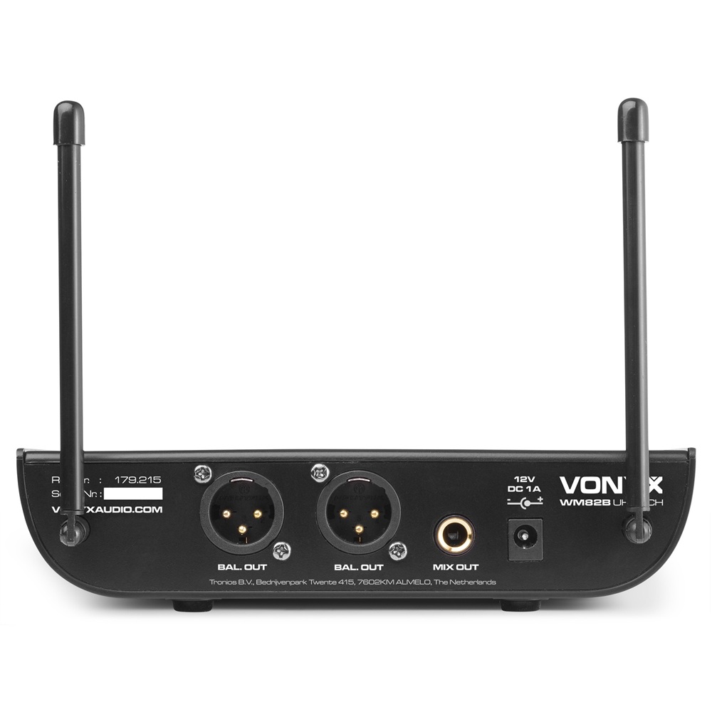 SISTEMA DE MICRÓFONO INALÁMBRICO UHF de 2 canales WM82C con micrófono de mano y de bolsillo - Imagen 3