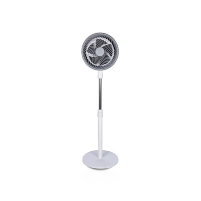 VENTILADOR DE PIE, 25CM, 10", 3 ASPAS, 80W, 3 VELOCIDADES, BLANCO BASE REDONDA