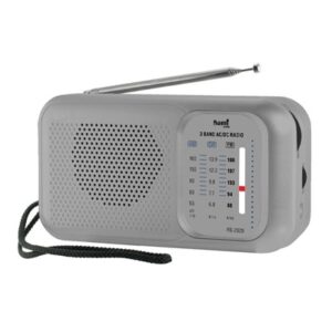 Radio sami ac/dc - 3 bandas - gris metalizada - pilas y corriente